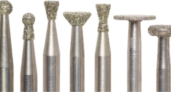 Galvanically bounded diamond burs